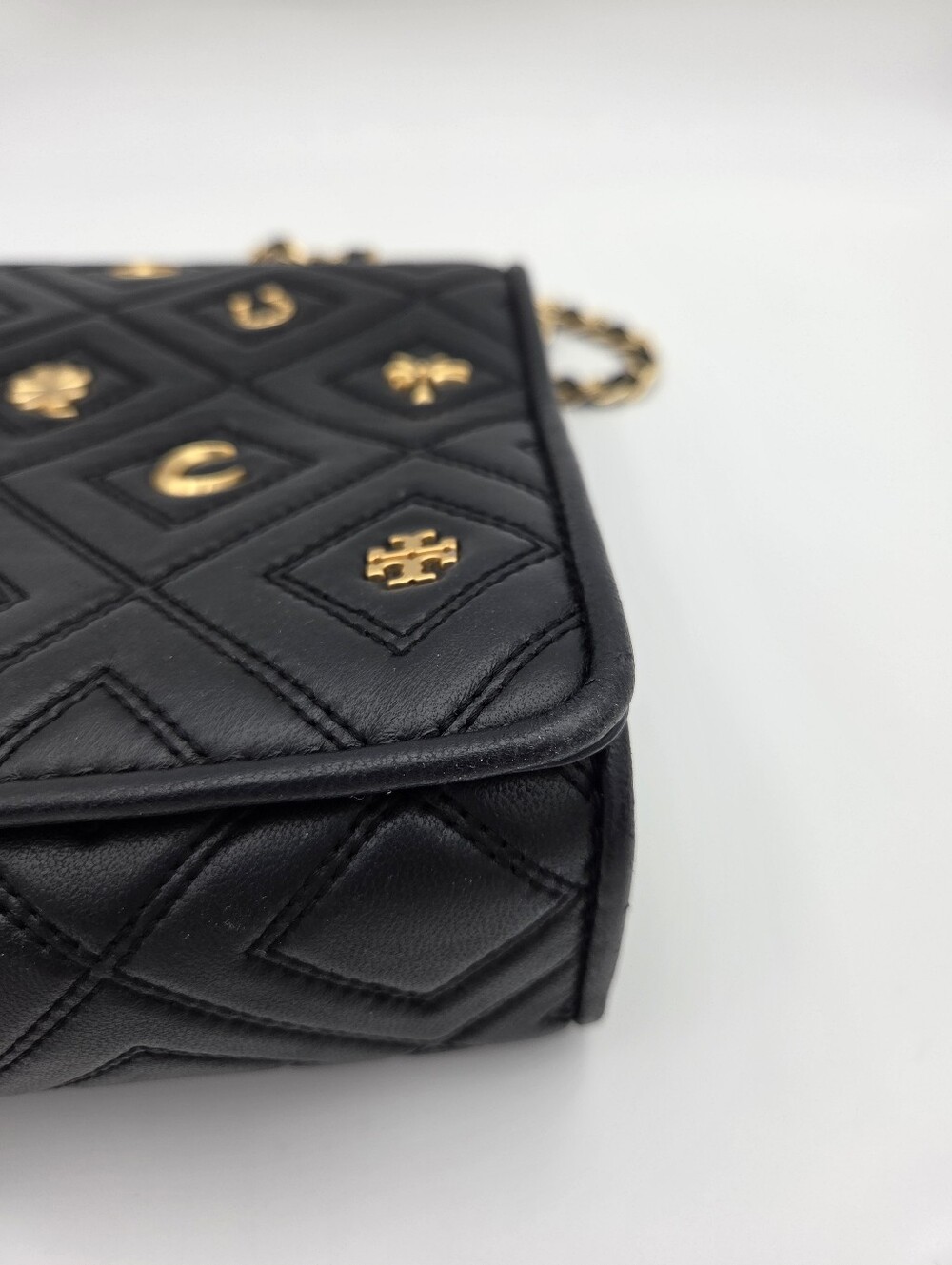 Tory Burch Fleming Farida Charm Bag In Black - Picture 11 of 12